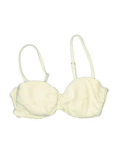 Pre-owned H&m Swimsuit Top Ivory Swimwear In White