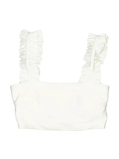 Pre-owned H&m Swimsuit Top Ivory Swimwear In White