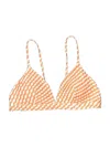 H&m Swimsuit Top Orange Chevron/herringbone Pattern Swimwear In Orange