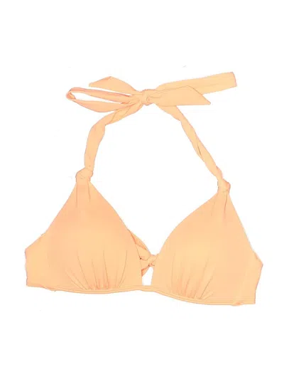 Pre-owned H&m Swimsuit Top Orange Solid Pattern Swimwear