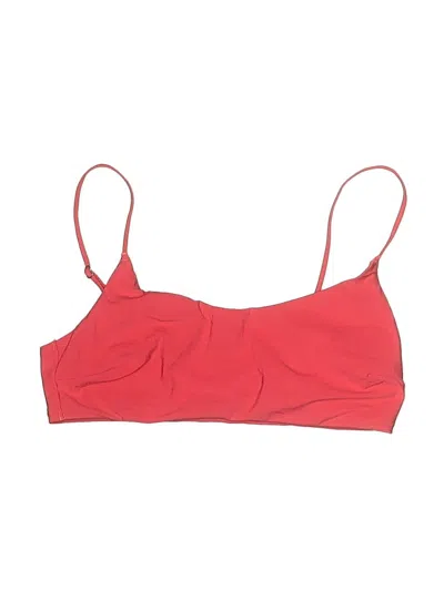 Pre-owned H&m Swimsuit Top Red Solid Pattern Swimwear