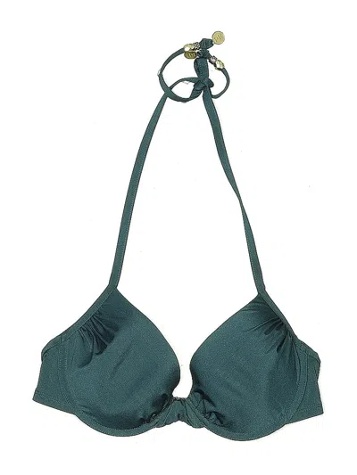 Pre-owned H&m Swimsuit Top Teal Swimwear In Blue