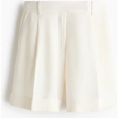 H&m Tailored Linen-blend Shorts In Neutral
