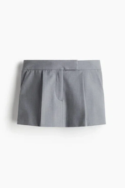 H&m Tailored Mini Skort In Blue