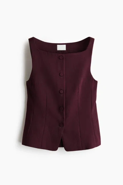 H&m Tailored Waistcoat In Purple