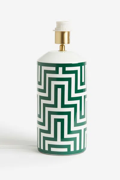 H&m Tall Ceramic Lamp Base In Green