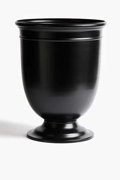 H&m Tall Metal Outdoor Plant Pot In Black