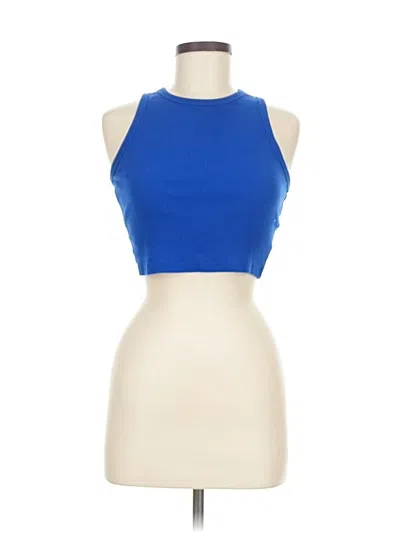 Pre-owned H&m Tank Top Blue Halter Neckline Tops