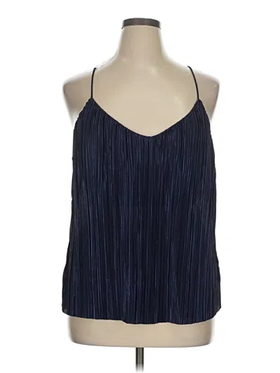 Pre-owned H&m Tank Top Blue Halter Neckline Tops