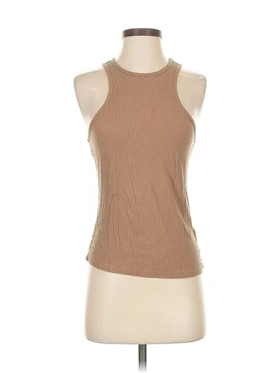 Pre-owned H&m Tank Top Brown Halter Neckline Tops
