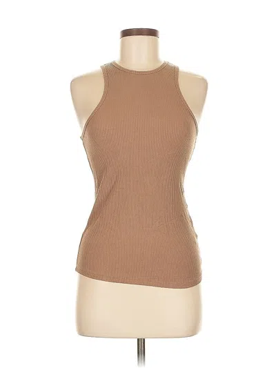 Pre-owned H&m Tank Top Brown Halter Neckline Tops