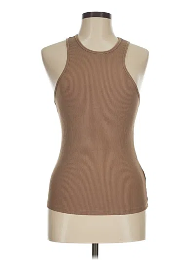 Pre-owned H&m Tank Top Brown Halter Neckline Tops