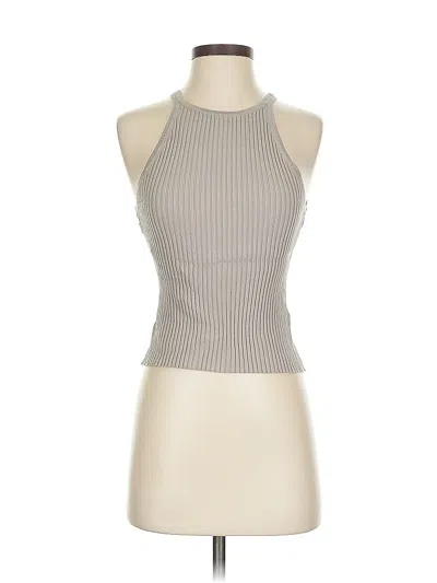 Pre-owned H&m Tank Top Gray Halter Neckline Tops