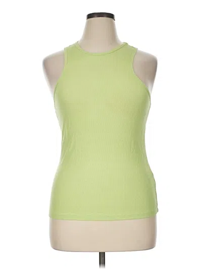 Pre-owned H&m Tank Top Green Halter Neckline Tops