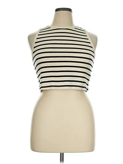 Pre-owned H&m Tank Top Ivory Halter Neckline Tops