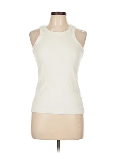 Pre-owned H&m Tank Top Ivory Halter Neckline Tops In White