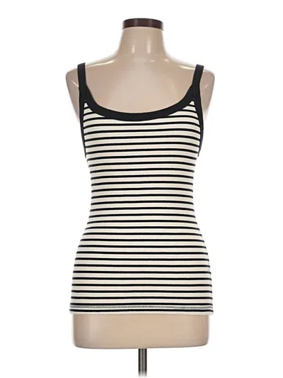 Pre-owned H&m Tank Top Ivory Strapless Neckline Tops