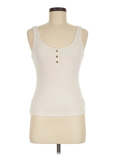 Pre-owned H&m Tank Top Ivory Strapless Neckline Tops