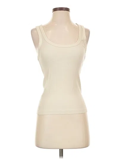 Pre-owned H&m Tank Top Ivory Strapless Neckline Tops