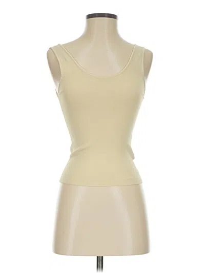 Pre-owned H&m Tank Top Ivory Strapless Neckline Tops In White