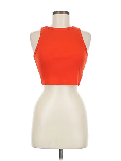 Pre-owned H&m Tank Top Orange Halter Neckline Tops