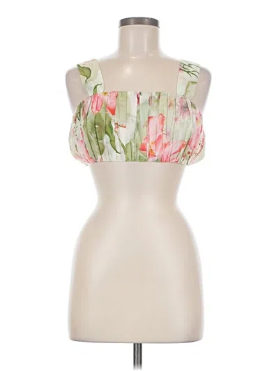 Pre-owned H&m Tank Top Pink Strapless Neckline Tops