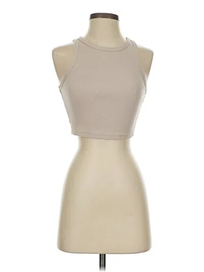 Pre-owned H&m Tank Top Tan Halter Neckline Tops