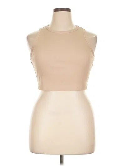 Pre-owned H&m Tank Top Tan Halter Neckline Tops
