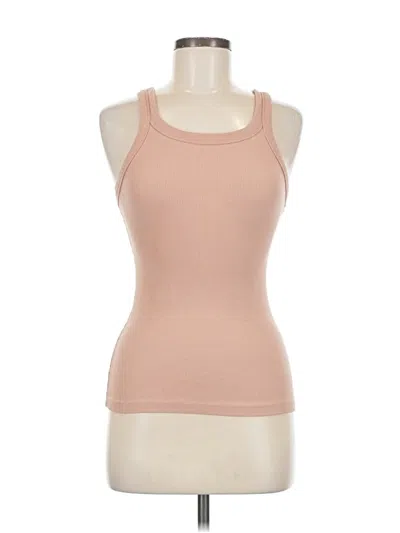Pre-owned H&m Tank Top Tan Halter Neckline Tops In Brown