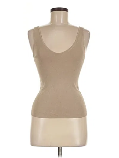 Pre-owned H&m Tank Top Tan Strapless Neckline Tops