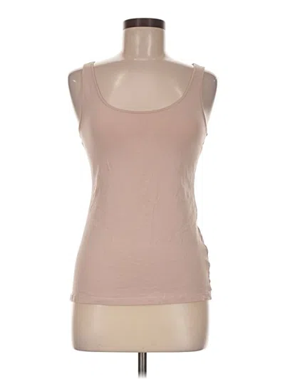 Pre-owned H&m Tank Top Tan Strapless Neckline Tops