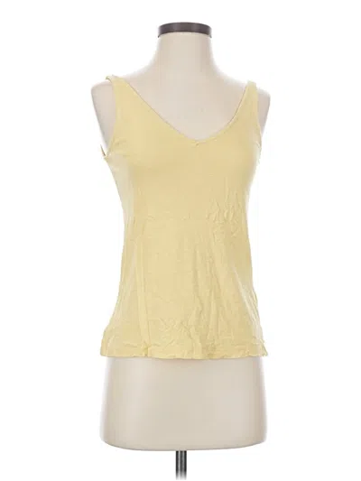 Pre-owned H&m Tank Top Yellow Plunge Neckline Tops