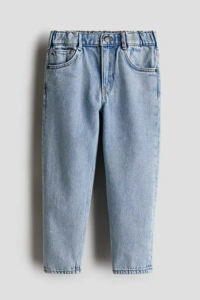 H&m Kids'  Tapered Cotton-blend Jeans In Blue