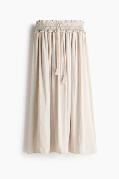 H&m Tasseled Maxi Skirt In Neutral