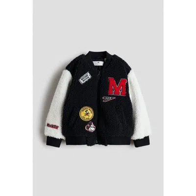 H&m Kids'  Teddy Baseball Jacket In Blue