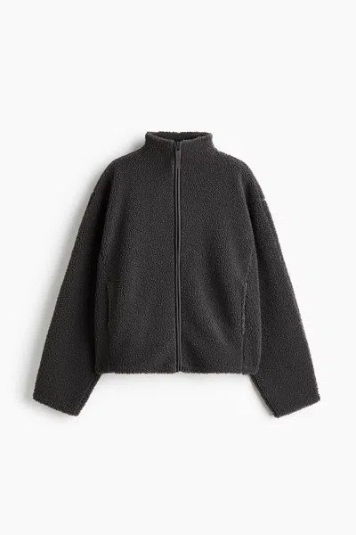 H&m Teddy Fleece Jacket In Blue