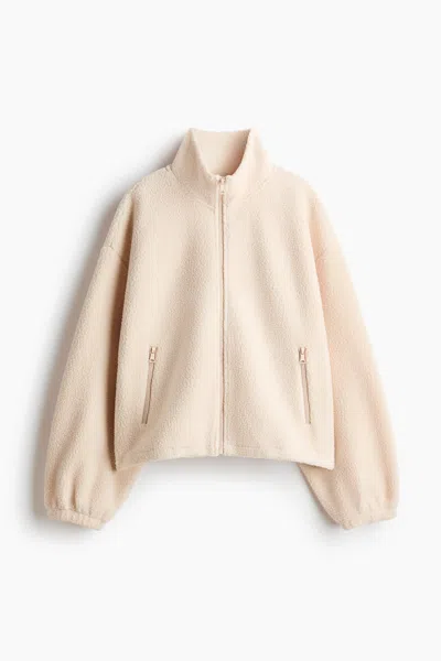 H&m Teddy Fleece Jacket In Pink