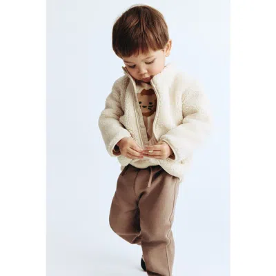 H&m Babies'  Teddy Fleece Jacket In Brown