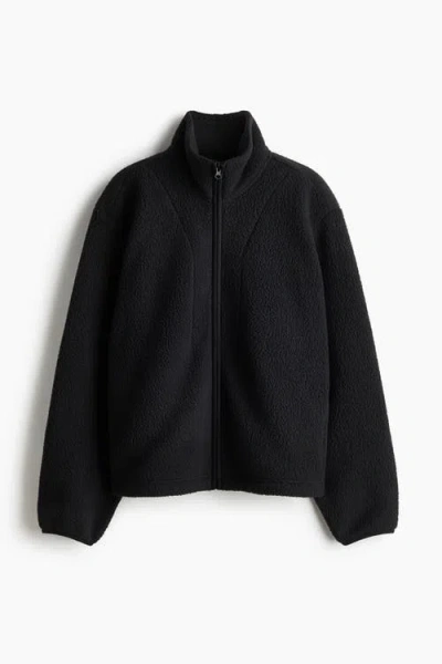 H&m Teddy Sports Jacket In Black