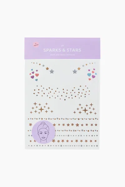 H&m Temporary Face And Body Tattoos In Multicolored