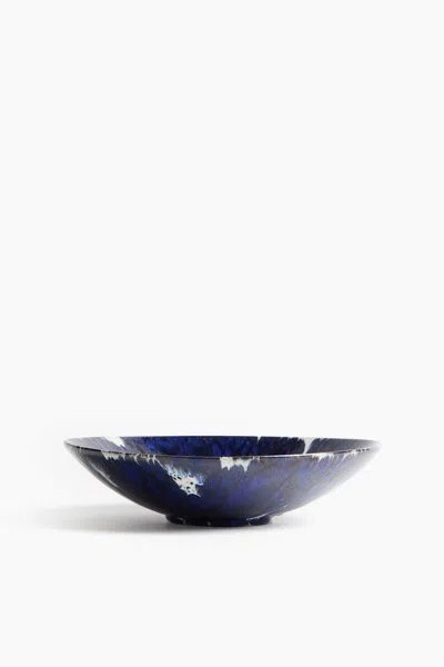 H&m Terracotta Serving Bowl In Blue