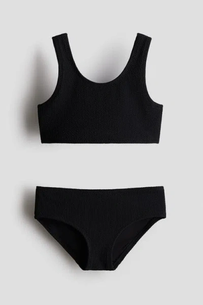 H&m Kids'  Textured Bikini In Blue