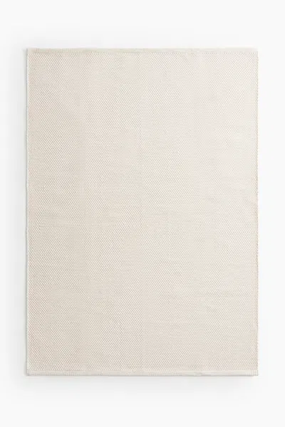 H&m Textured Cotton Rug In Neutral