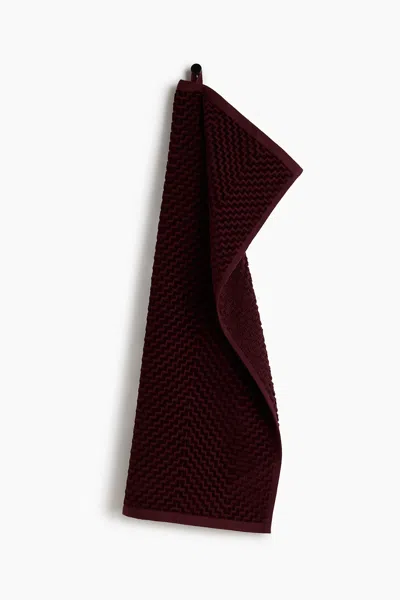 H&m Textured Hand Towel In Brown