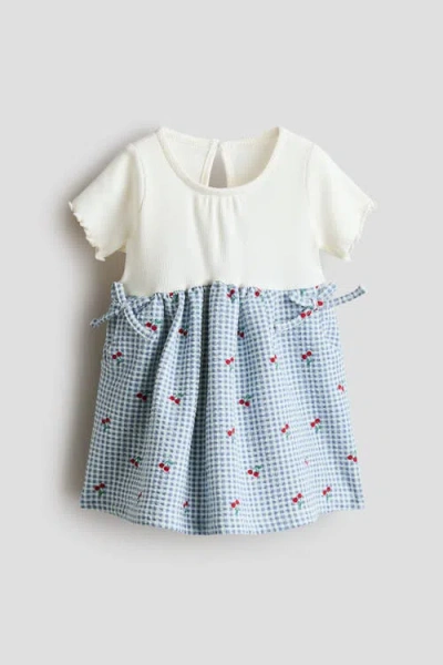 H&m Babies'  Textured Jersey Dress In Multi