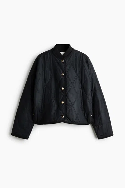 H&m Thermolite Quilted Jacket In Black