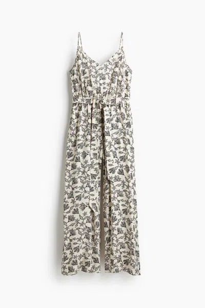 H&m Tie-belt Jumpsuit In Black