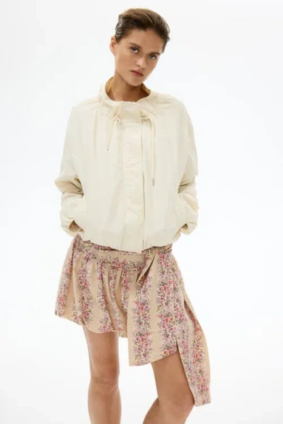 H&m Tie-detail Bubble-hem Skirt In Multi