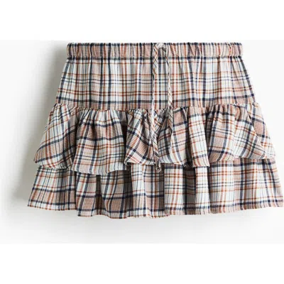 H&m Tiered Drawstring Skirt In Brown
