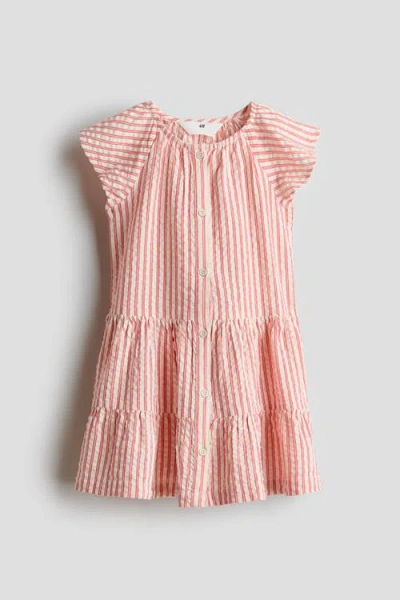 H&m Kids'  Tiered Seersucker Dress In Multi